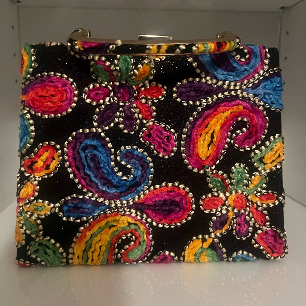 Embroidered Multicolor Handbag - Picture 3 of 5